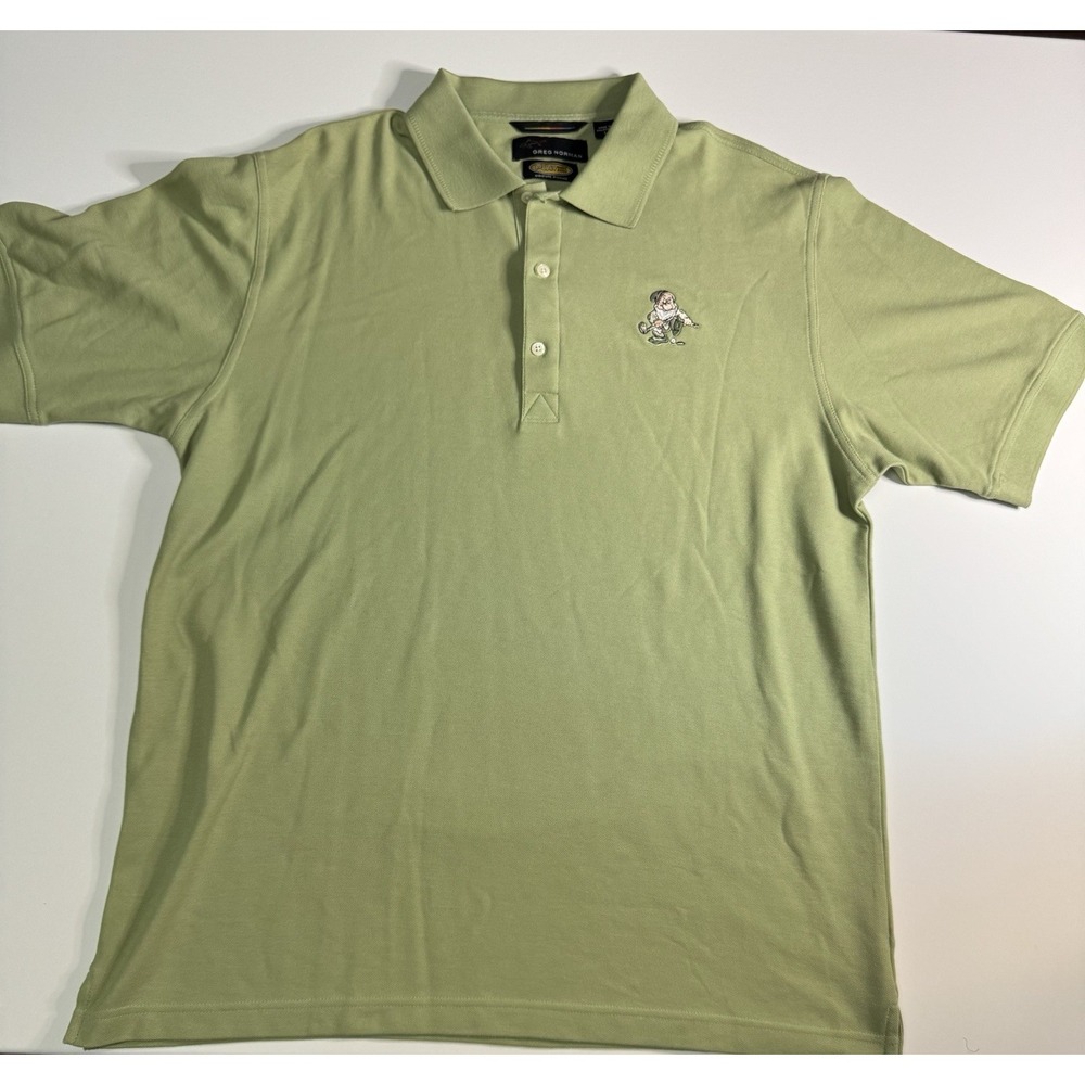 Greg Norman Play Dry Men's Short Sleeve Golf Polo Size Large, Green‎